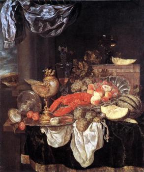 亞伯拉罕 凡 貝葉林 Large Still-life with Lobster